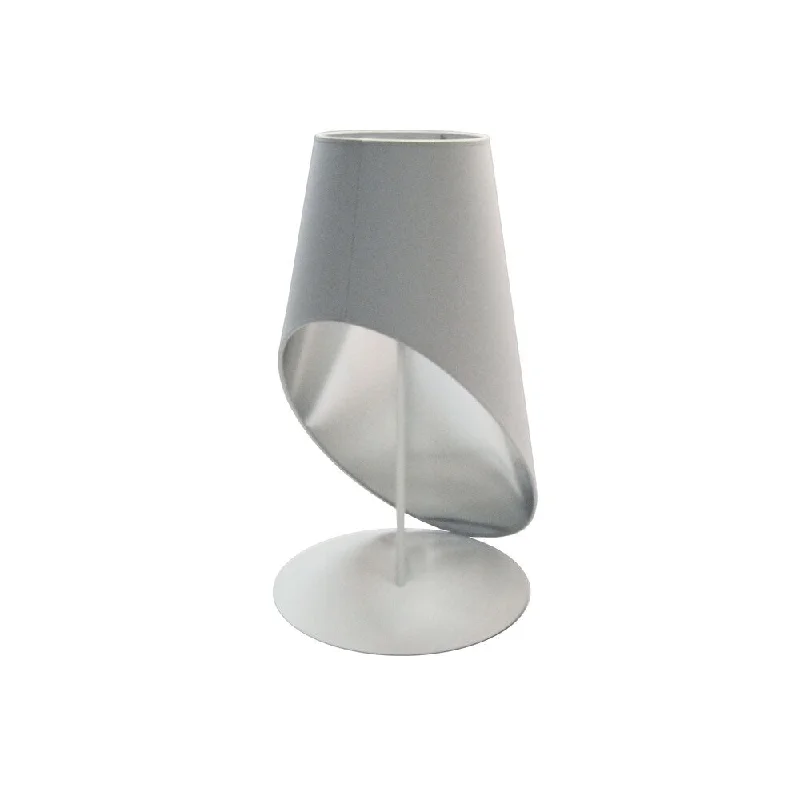 modern minimalist table lamps for contemporary living roomsmodern minimalist table lamps for contemporary living rooms1LT Slanted Tapered Drum Table, Wht/Slv Shade