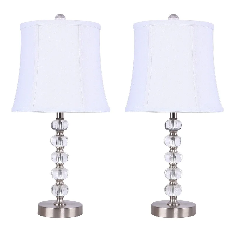 Brushed Nickel / Softback White Linen