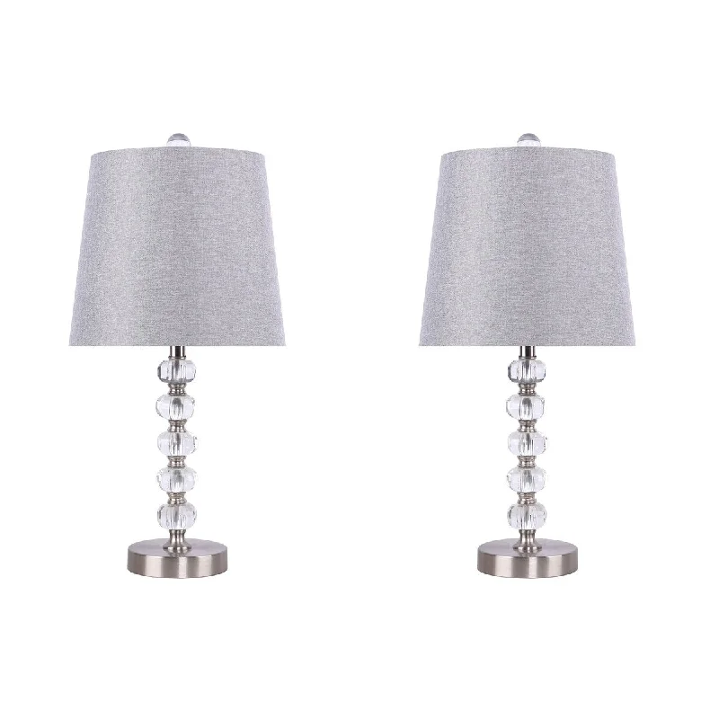 Grey Sparkly Linen / Brushed Nickel
