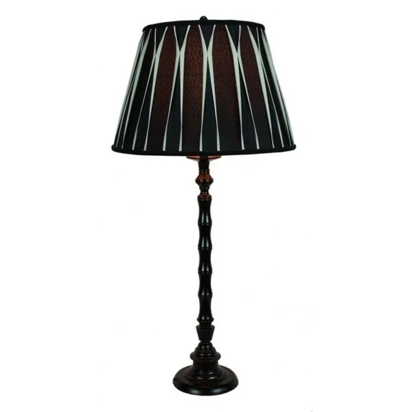 rustic farmhouse table lamps for cozy kitchensrustic farmhouse table lamps for cozy kitchens26 Ripple Bronze Table Lamp with 16 Pinched Pleat Black shade with Beige Accents