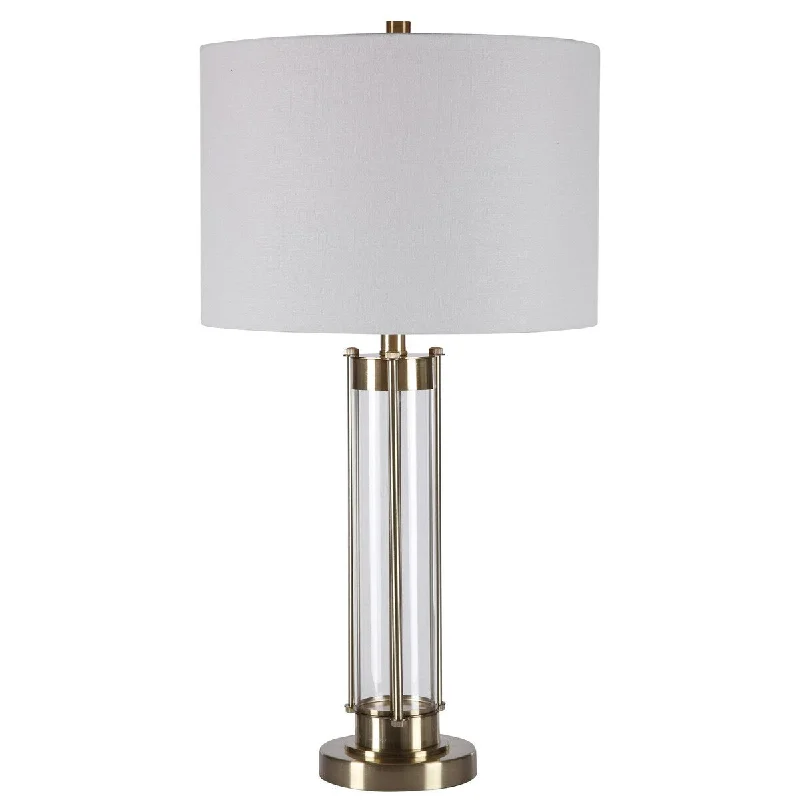 wooden table lamps with natural grain for a warm and organic feelwooden table lamps with natural grain for a warm and organic feel28 Inch Metal and Glass Stacked Base Table Lamp, Gold