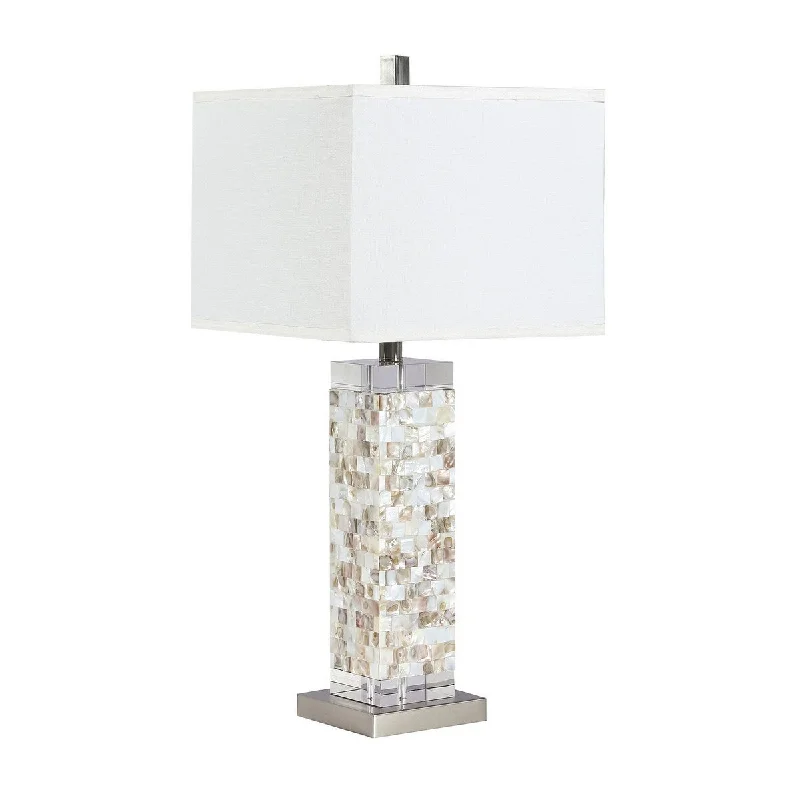 asian inspired table lamps with bamboo accents for a zen atmosphereasian inspired table lamps with bamboo accents for a zen atmosphere29 Inch Modern Table Lamp, Mother of Pearl Shell Frame, White, Silver