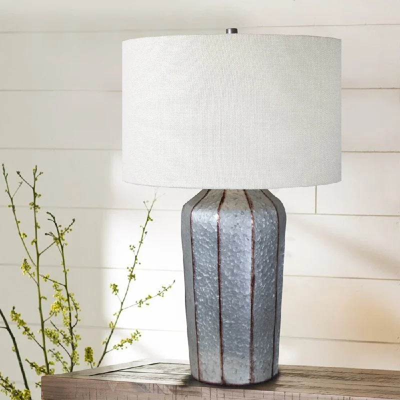 gothic style table lamps with dark finishes for a mysterious lookgothic style table lamps with dark finishes for a mysterious look29" Vintage Galvanized Table Lamp W/ White Textured Linen Drum Shade