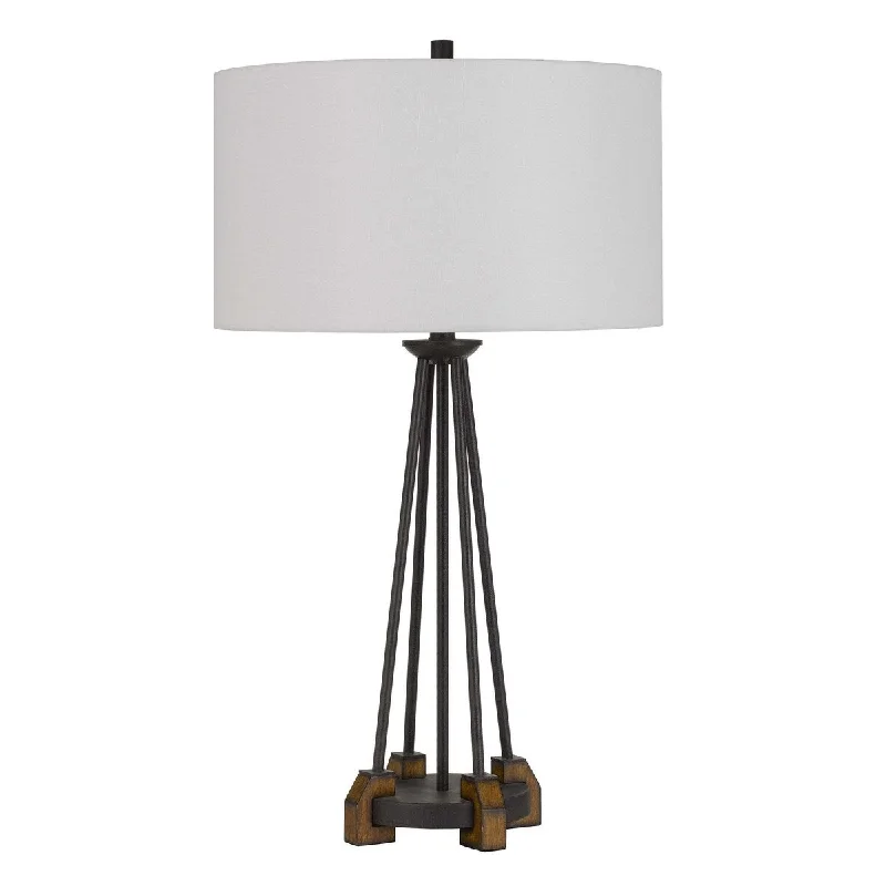 art deco table lamps with geometric shapes for a retro touchart deco table lamps with geometric shapes for a retro touch31.25" Metal Table Lamp with Drum Style Shade, Black and Brown