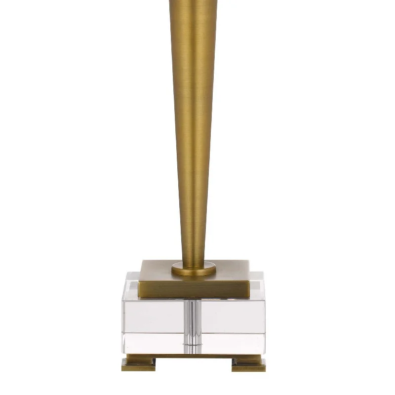 gothic style table lamps with dark finishes for a mysterious lookgothic style table lamps with dark finishes for a mysterious look31 Inch Table Lamp with White Drum Shade, Clear Crystal Base, Brass Finish