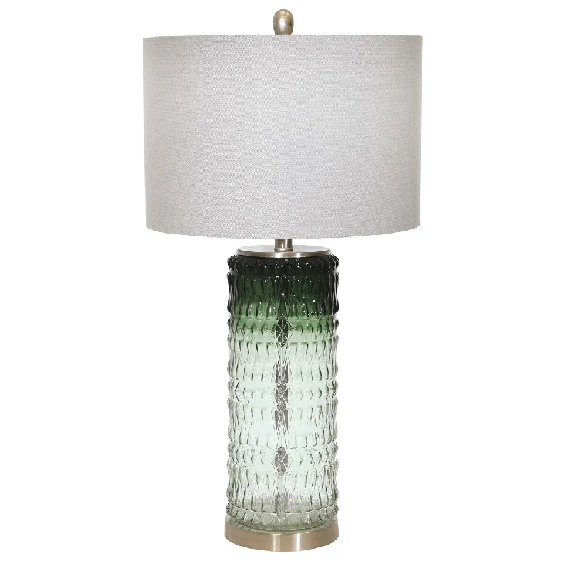 asian inspired table lamps with bamboo accents for a zen atmosphereasian inspired table lamps with bamboo accents for a zen atmosphere31 Inch Textured Glass Table Lamp with Drum Shade, Green