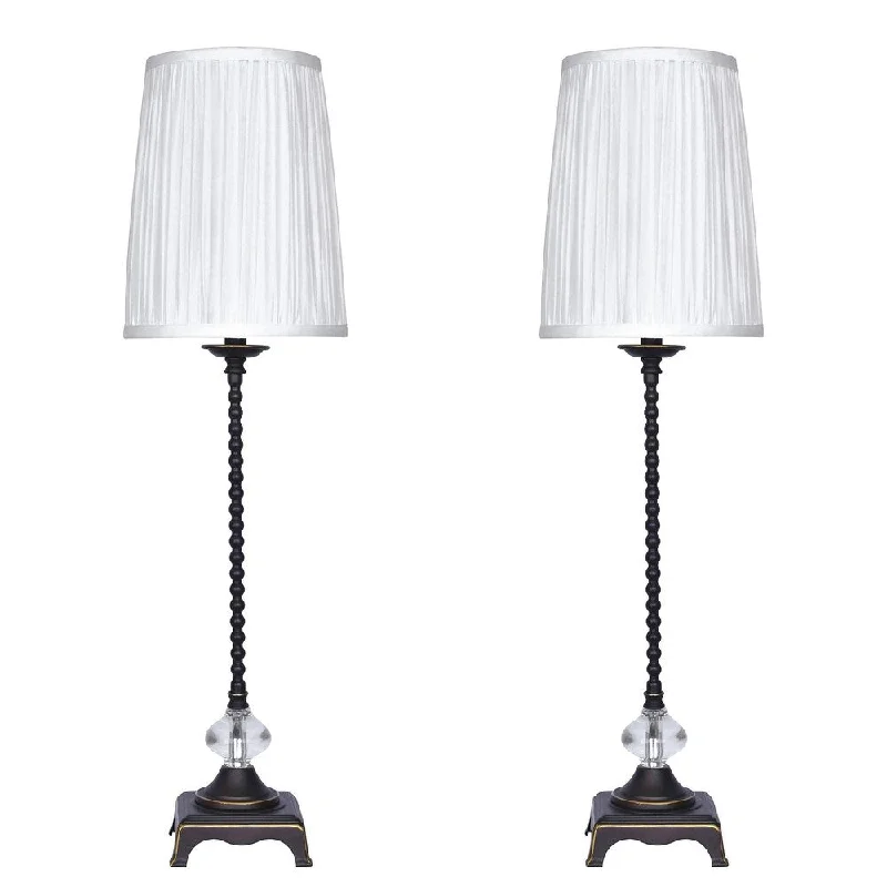 coastal style table lamps with nautical elements for beach housescoastal style table lamps with nautical elements for beach houses32" Oil Rubbed Bronze Buffet Lamp W/ White Fabric