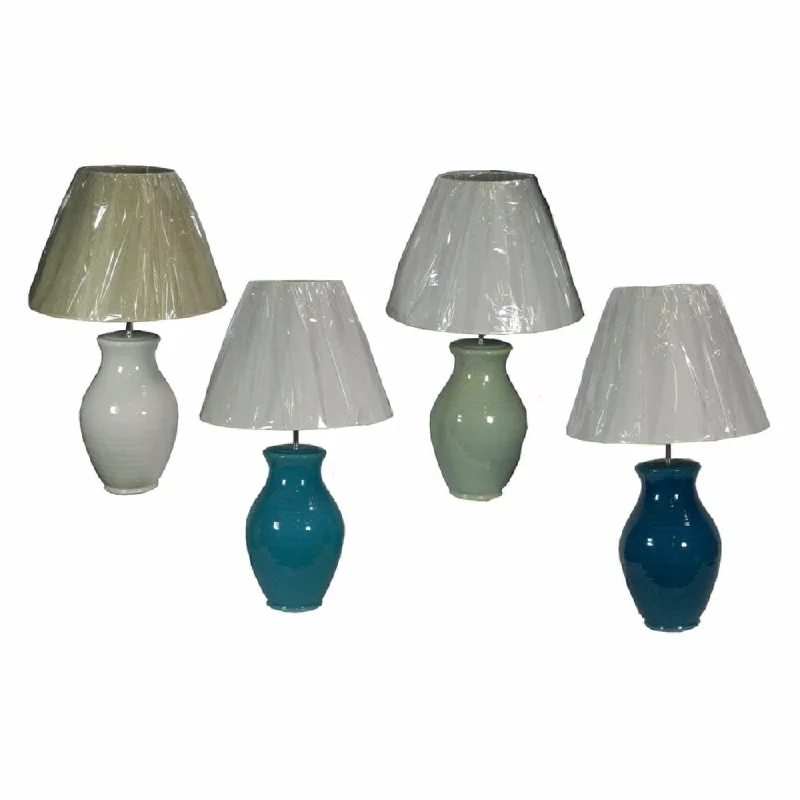 bohemian table lamps with colorful patterns for eclectic bedroomsbohemian table lamps with colorful patterns for eclectic bedroomsAssortments Of 4 Radiant Ceramic Table Lamp, Multicolor