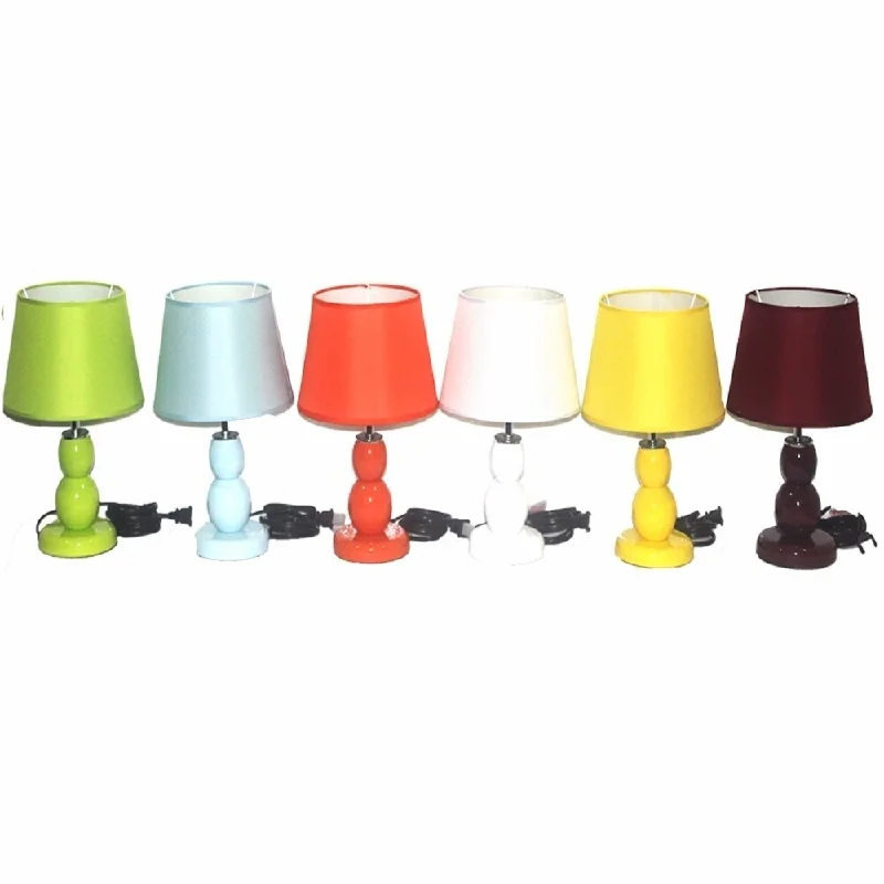 glass table lamps with a frosted surface for soft light diffusionglass table lamps with a frosted surface for soft light diffusionAssortments Of 6 Radiant Ceramic Lamp, Multicolor