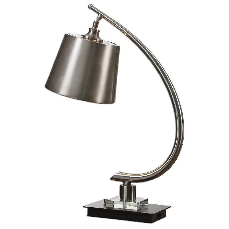 fabric table lamps with a linen shade for a relaxed and breathable lookfabric table lamps with a linen shade for a relaxed and breathable lookAzzanello Brushed Nickel Lamp