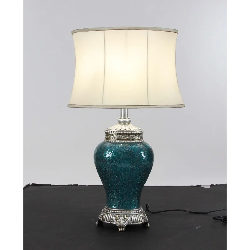 crystal table lamps with dazzling prisms for a glamorous effectcrystal table lamps with dazzling prisms for a glamorous effectBenzara Polystone Mosaic Table Lamp