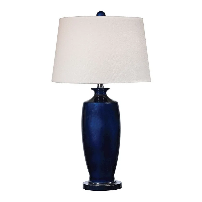 crystal table lamps with dazzling prisms for a glamorous effectcrystal table lamps with dazzling prisms for a glamorous effectBlack Nickel Navy Blue Table Lamp Made Of Glass And Metal With A White Linen Shade With A 3-Way - Black Nickel Navy Blue