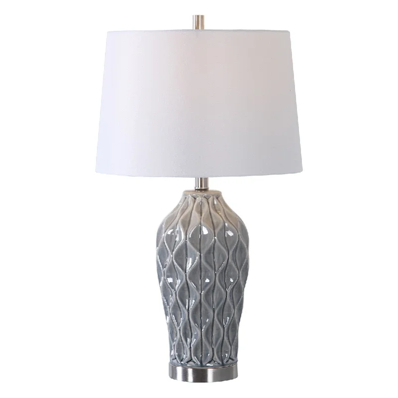 glass table lamps with a frosted surface for soft light diffusionglass table lamps with a frosted surface for soft light diffusionBluish Grey Ceramic 1-light Table Lamp