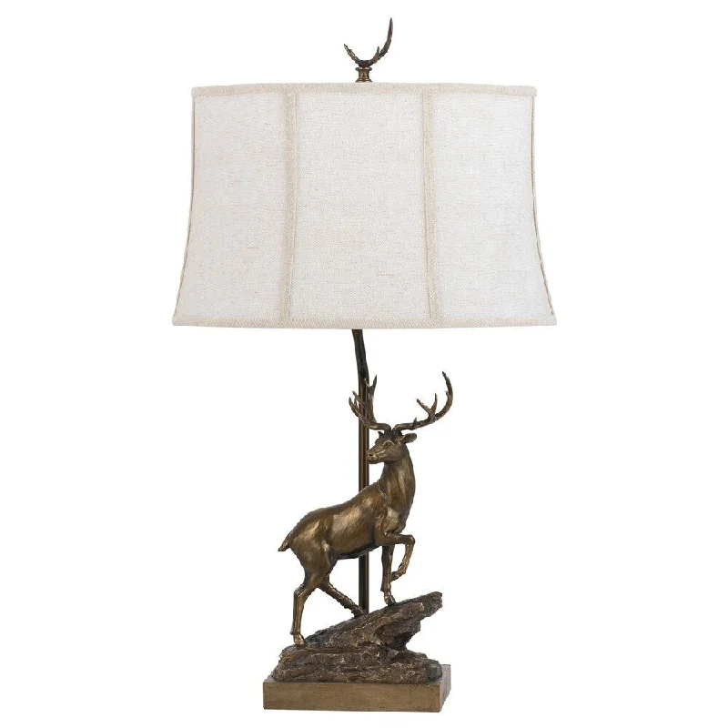 ceramic table lamps with hand painted designs for an artistic touchceramic table lamps with hand painted designs for an artistic touchBronze Resin 100-watt Deer Table Lamp