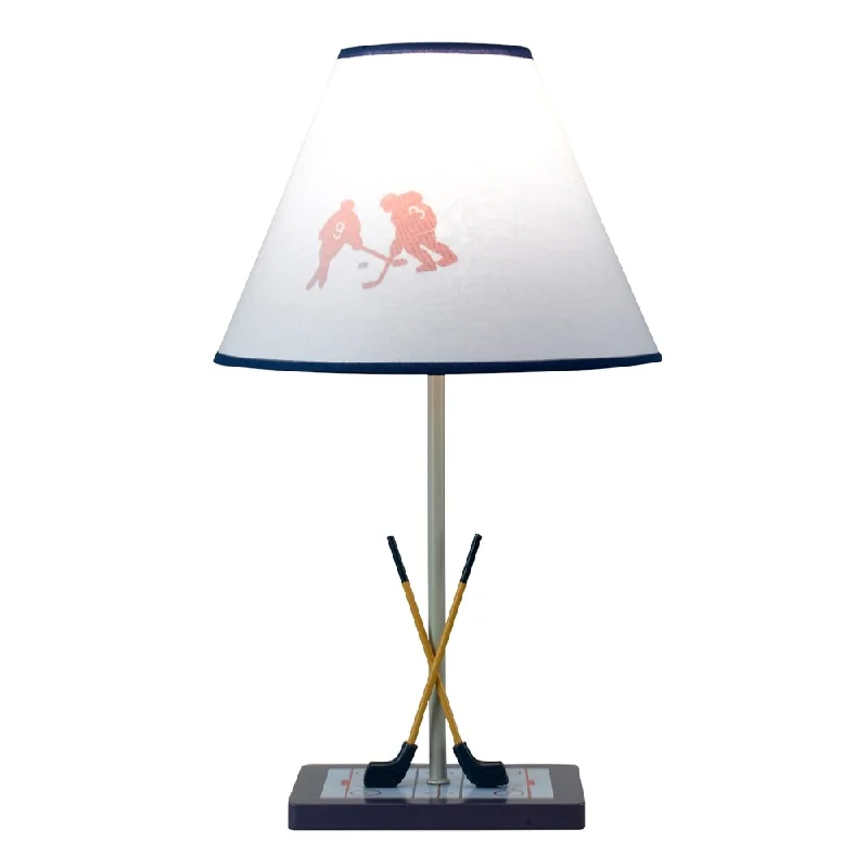 metal table lamps with a matte black finish for a sleek appearancemetal table lamps with a matte black finish for a sleek appearanceCal Lighting Hockey Theme Youth Table Lamp