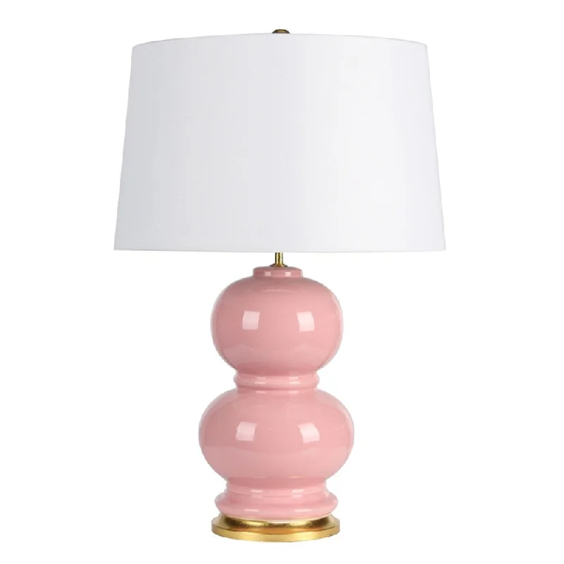 wooden table lamps with natural grain for a warm and organic feelwooden table lamps with natural grain for a warm and organic feelCeramic Table Lamp with Double Gourd Base, Pink and White