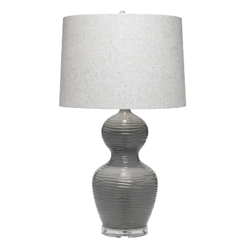 fabric table lamps with a linen shade for a relaxed and breathable lookfabric table lamps with a linen shade for a relaxed and breathable lookCeramic Table Lamp with Double Gourd Design, White and Gray