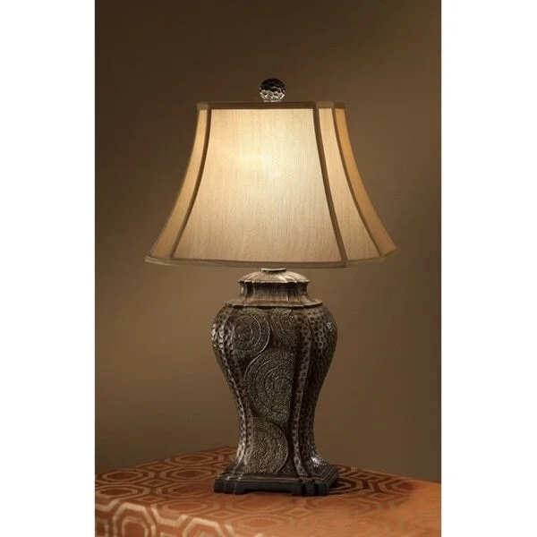 ceramic table lamps with hand painted designs for an artistic touchceramic table lamps with hand painted designs for an artistic touchCorner Square Shade Table Lamp With Vase Design Base Bronze Set of 2