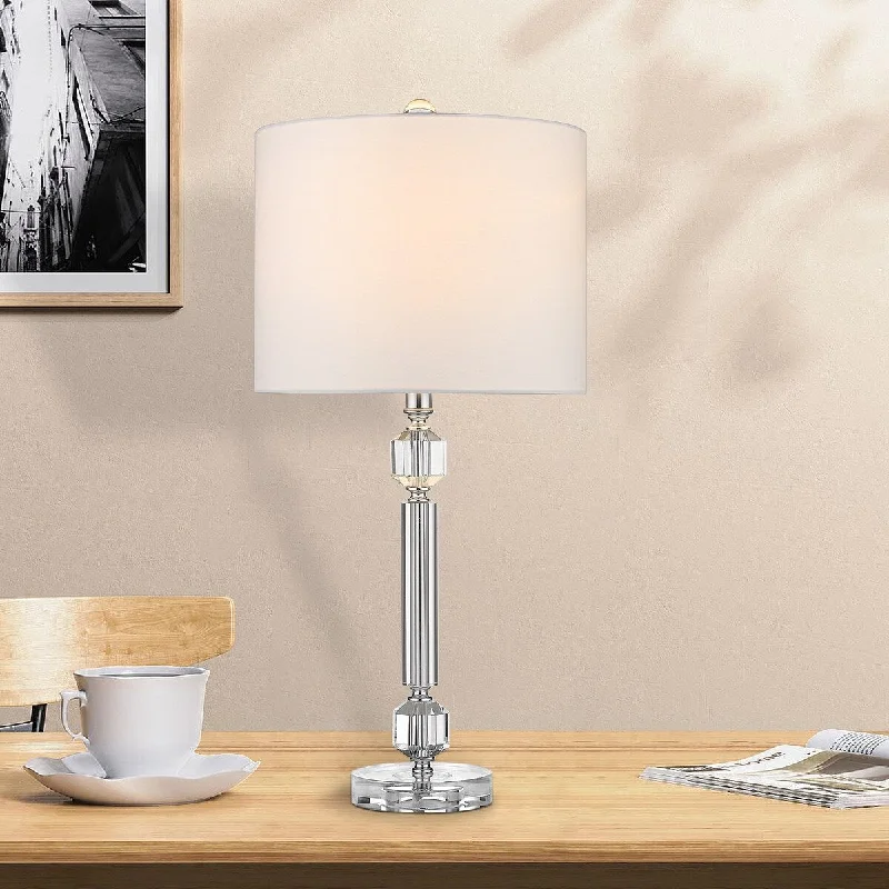 metal table lamps with a matte black finish for a sleek appearancemetal table lamps with a matte black finish for a sleek appearanceCrystal and Metal Drum Shade Lamp