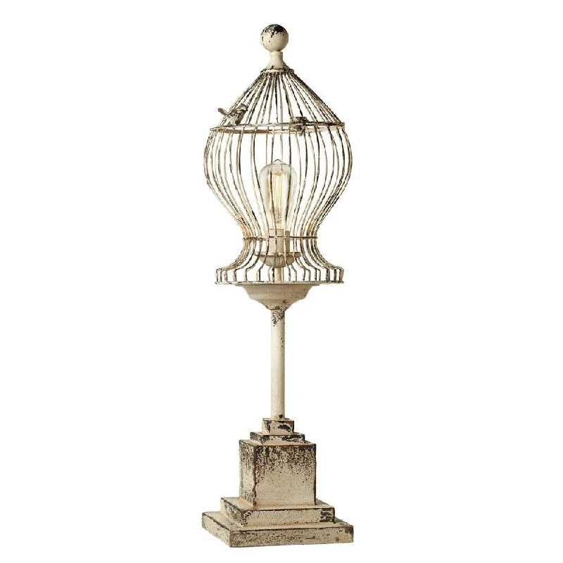 asian inspired table lamps with bamboo accents for a zen atmosphereasian inspired table lamps with bamboo accents for a zen atmosphereDistressed White Curved Bird Cage Table Lamp.