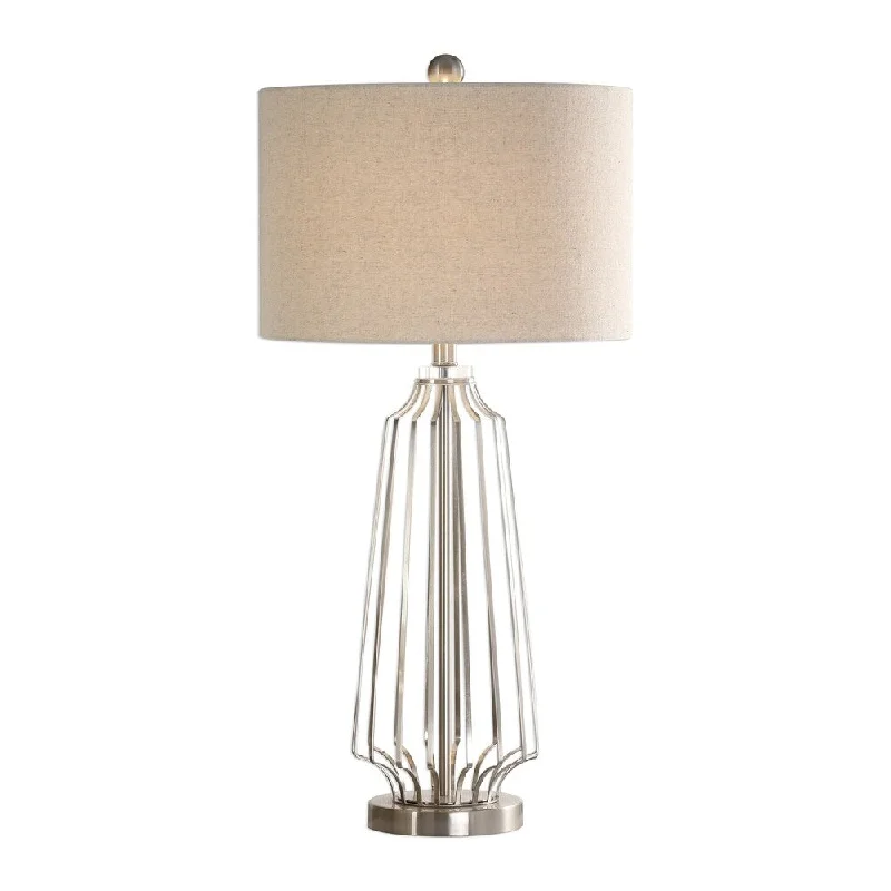 glass table lamps with a frosted surface for soft light diffusionglass table lamps with a frosted surface for soft light diffusionFind Brushed Nickel Drum Shade Table Lamp