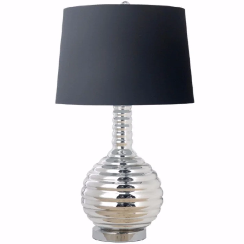 wooden table lamps with natural grain for a warm and organic feelwooden table lamps with natural grain for a warm and organic feelImpeccably Groomed Table Lamp, Black and Silver