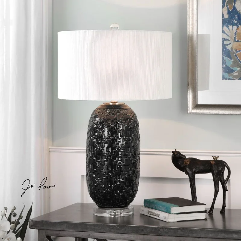 fabric table lamps with a linen shade for a relaxed and breathable lookfabric table lamps with a linen shade for a relaxed and breathable lookKallithea Deep Blue Table Lamp (1 Light)