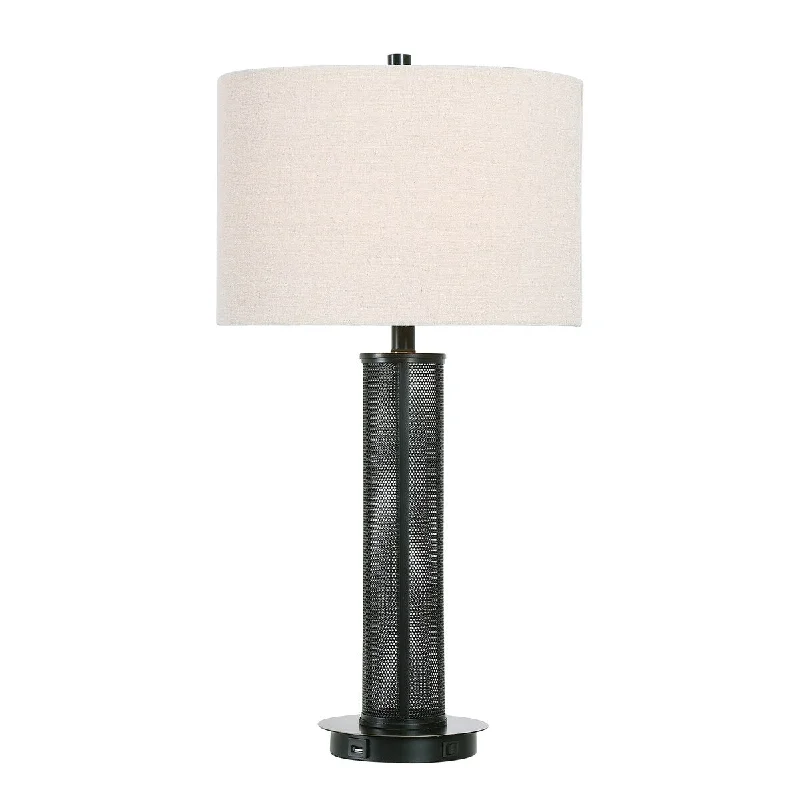 marble table lamps with a luxurious veined pattern for high end decormarble table lamps with a luxurious veined pattern for high end decorMatte Black 1-light Table Lamp
