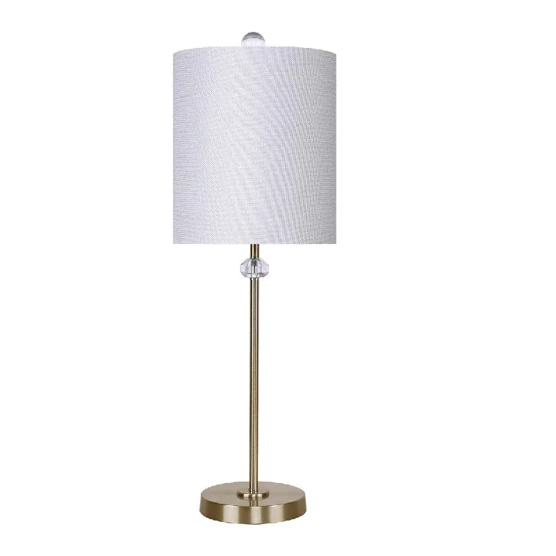 Off-White Linen / Antique Soft Brass