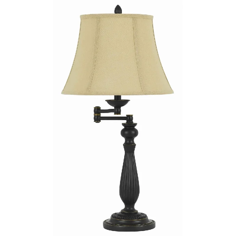modern minimalist table lamps for contemporary living roomsmodern minimalist table lamps for contemporary living roomsMetal Swing Arm Table Lamp with Pedestal Base and Empire Shade, Black