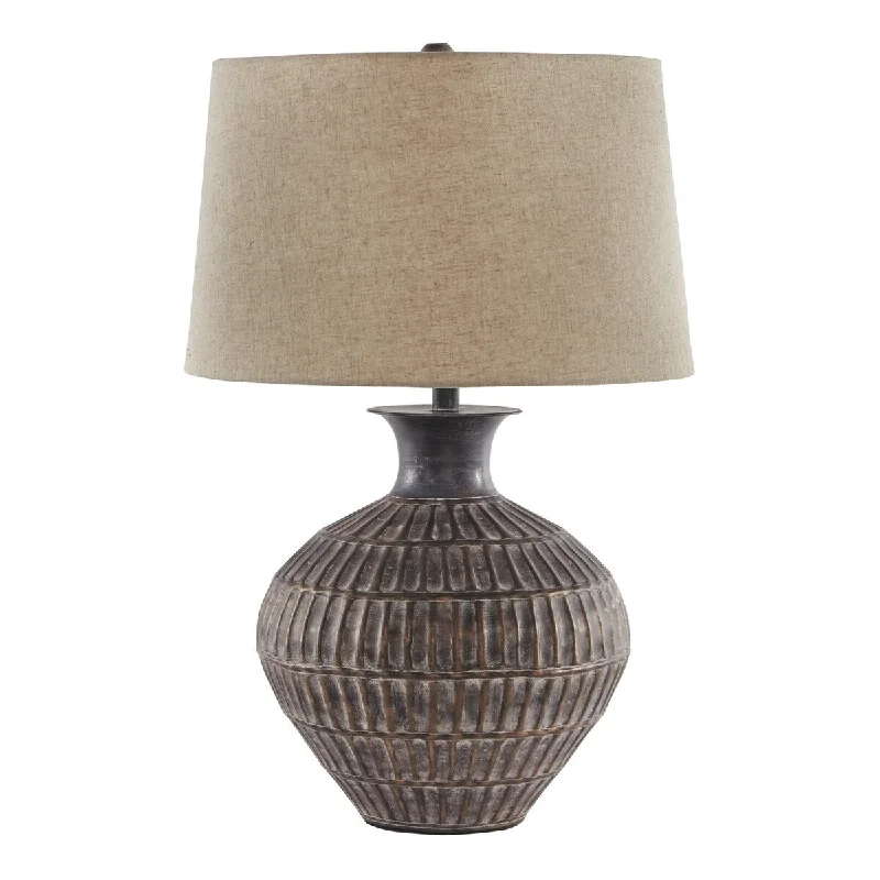 ceramic table lamps with hand painted designs for an artistic touchceramic table lamps with hand painted designs for an artistic touchMetal Table Lamp with Bellied Embossed Vertical Lines Base, Antique Bronze