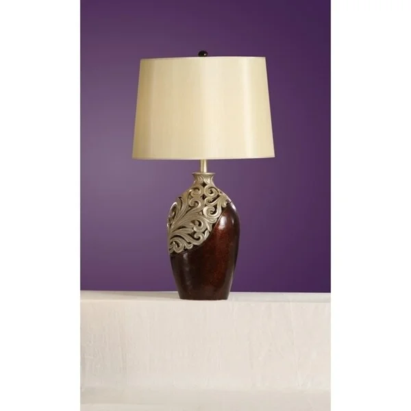 bohemian table lamps with colorful patterns for eclectic bedroomsbohemian table lamps with colorful patterns for eclectic bedroomsPolyresin Table Lamp Silver & Brown Set of 2