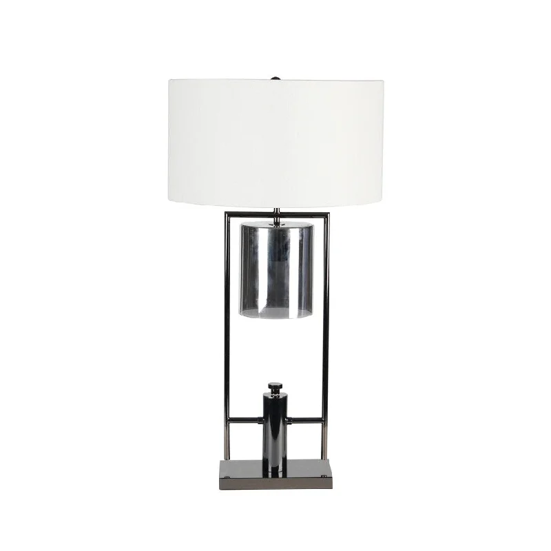 gothic style table lamps with dark finishes for a mysterious lookgothic style table lamps with dark finishes for a mysterious lookRectangular Metal Table Lamp with Drum Like Shade, Silver and White