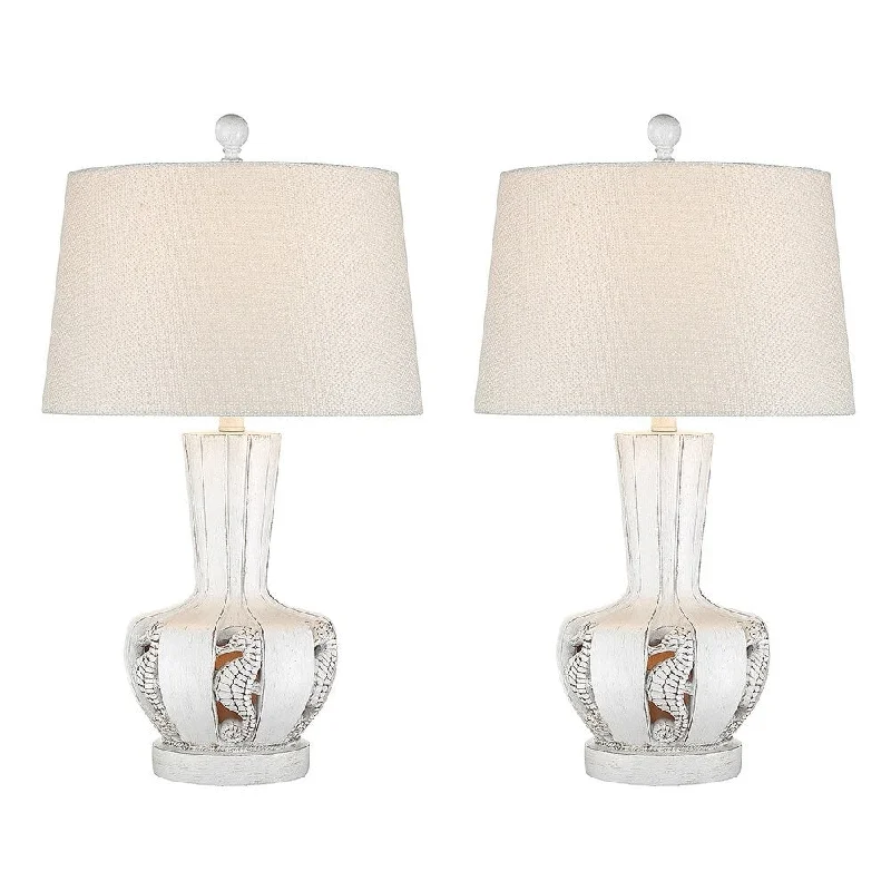 wooden table lamps with natural grain for a warm and organic feelwooden table lamps with natural grain for a warm and organic feelSanibel Transitional Coastal Table Lamp - Antique White