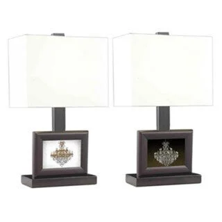 metal table lamps with a matte black finish for a sleek appearancemetal table lamps with a matte black finish for a sleek appearanceSomette 1-light Brown Wood Table Lamps (Set of 2)