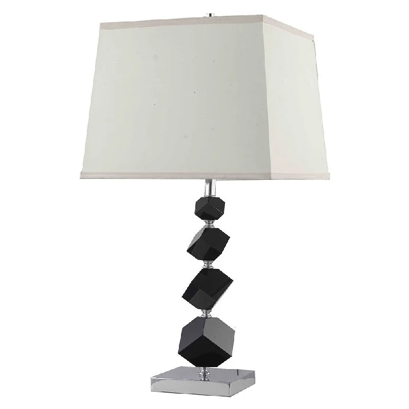 metal table lamps with a matte black finish for a sleek appearancemetal table lamps with a matte black finish for a sleek appearanceSomette Poise Black Crystal Table Lamp