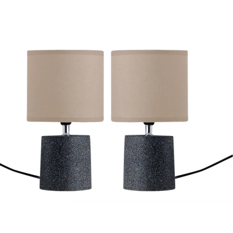 victorian style table lamps with ornate details for traditional homesvictorian style table lamps with ornate details for traditional homesTable Lamp with Round Textured Cement Base, Set of 2, Gray