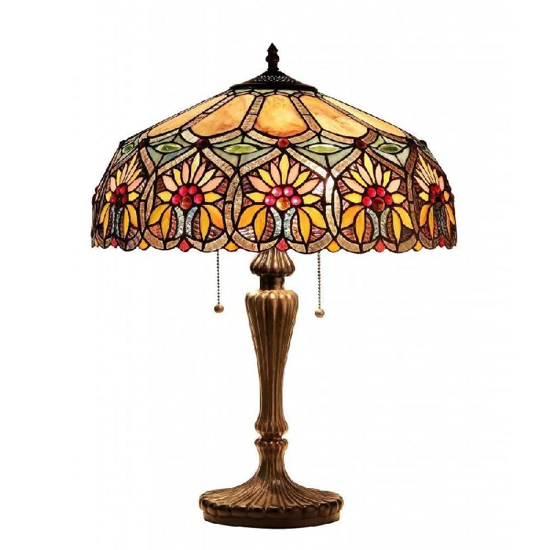 marble table lamps with a luxurious veined pattern for high end decormarble table lamps with a luxurious veined pattern for high end decorTiffany Style Floral Design 2-light Table Lamp