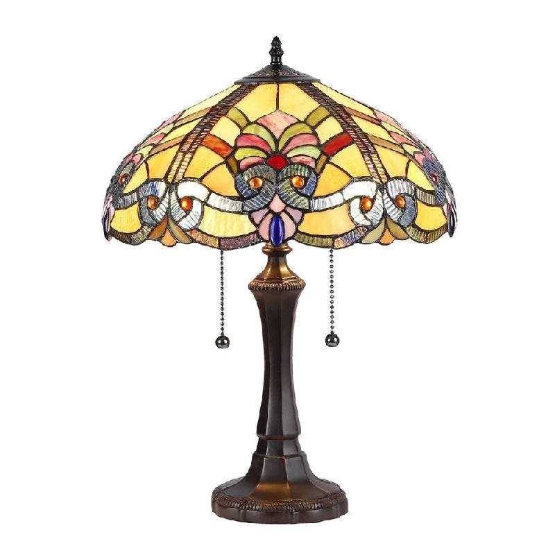 leather table lamps with a distressed texture for a rugged charmleather table lamps with a distressed texture for a rugged charmTiffany-style Victorian 2-light Dark Bronze Table Lamp
