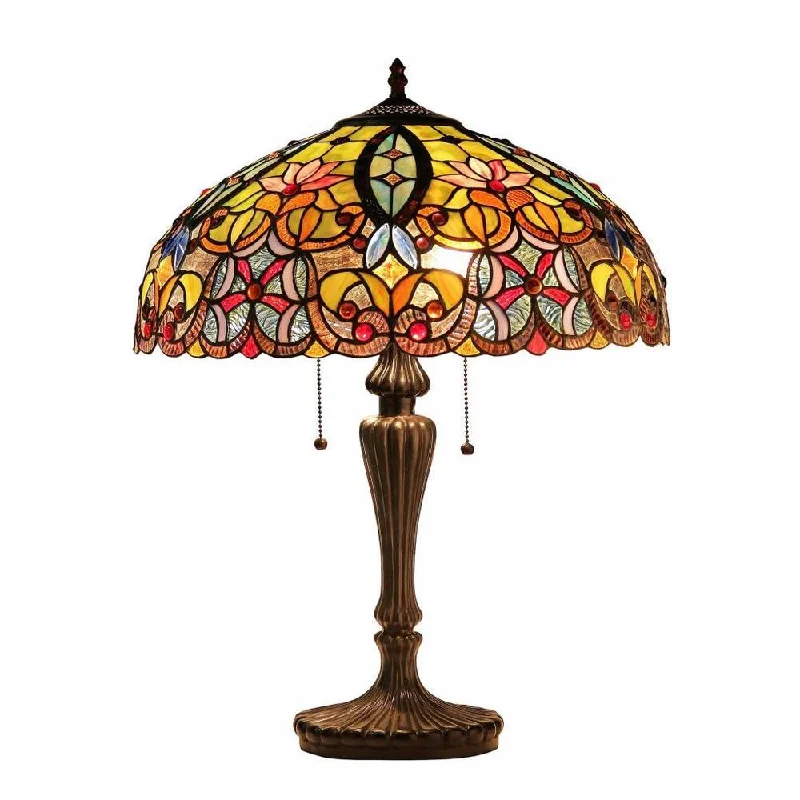 fabric table lamps with a linen shade for a relaxed and breathable lookfabric table lamps with a linen shade for a relaxed and breathable lookTiffany Style Victorian Design 2-light Dark Antique Bronze Table Lamp