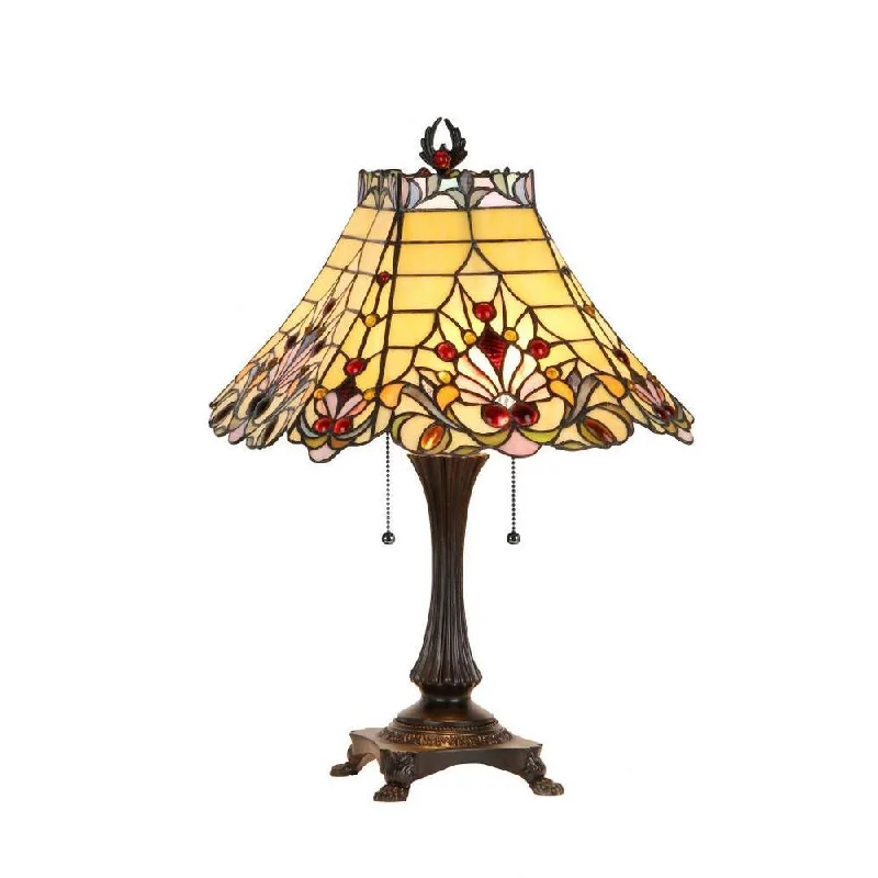 fabric table lamps with a linen shade for a relaxed and breathable lookfabric table lamps with a linen shade for a relaxed and breathable lookTiffany Style Victorian Design 2-light Table Lamp
