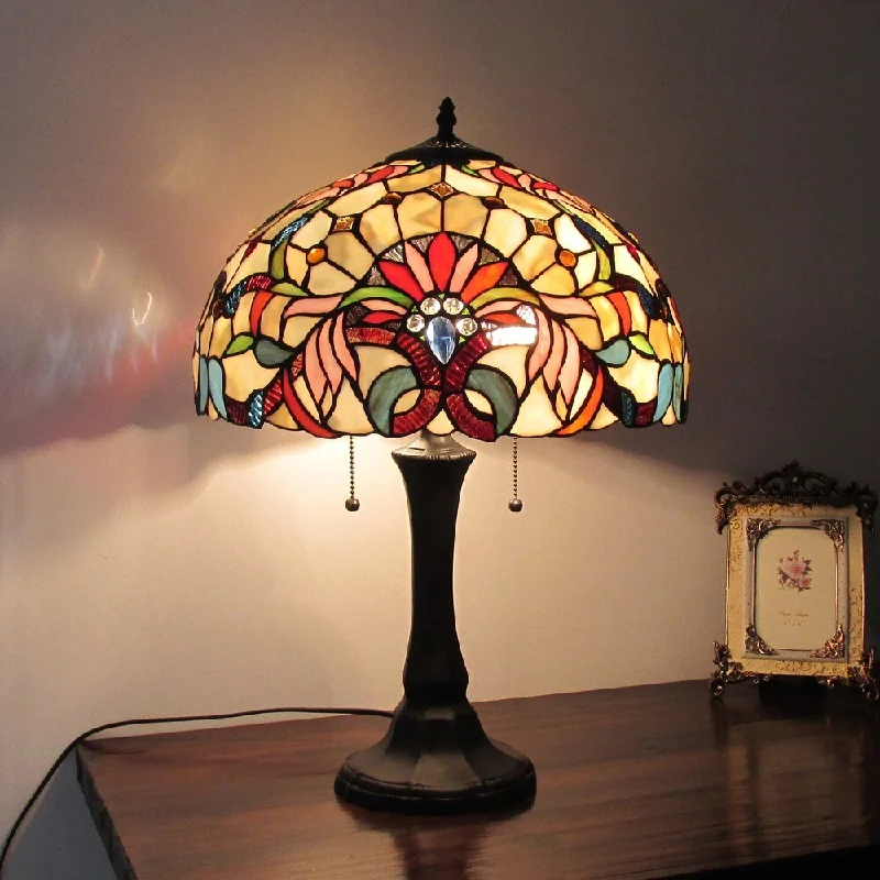 rustic farmhouse table lamps for cozy kitchensrustic farmhouse table lamps for cozy kitchensTiffany Style Victorian Design 2-light Table Lamp