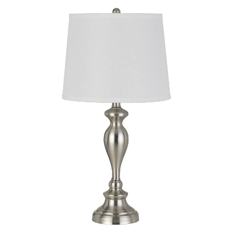 leather table lamps with a distressed texture for a rugged charmleather table lamps with a distressed texture for a rugged charmTurned Style Base Metal Table Lamp with Trumpet Base, Set of 2, Silver