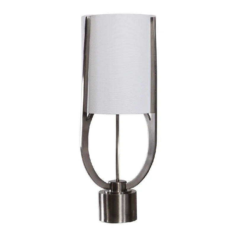 marble table lamps with a luxurious veined pattern for high end decormarble table lamps with a luxurious veined pattern for high end decorUttermost Centino Brushed Nickel Modern Buffet Lamp