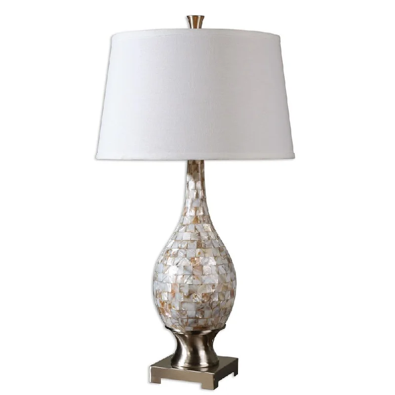 ceramic table lamps with hand painted designs for an artistic touchceramic table lamps with hand painted designs for an artistic touchUttermost Madre Mother of Pearl Moasic Table Lamp
