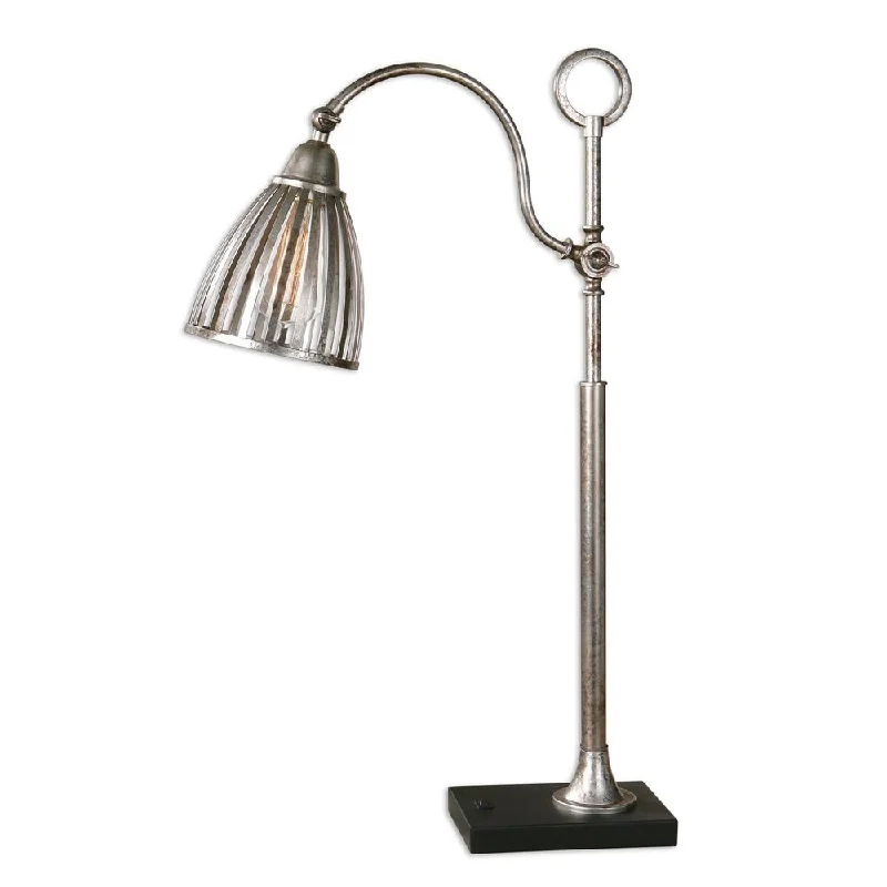 modern minimalist table lamps for contemporary living roomsmodern minimalist table lamps for contemporary living roomsUttermost Manchester 1-light Rust Silver Buffet Lamp