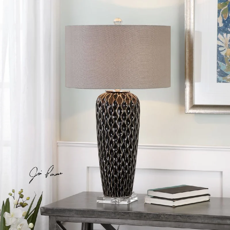 ceramic table lamps with hand painted designs for an artistic touchceramic table lamps with hand painted designs for an artistic touchUttermost Patras Mocha Bronze Table Lamp