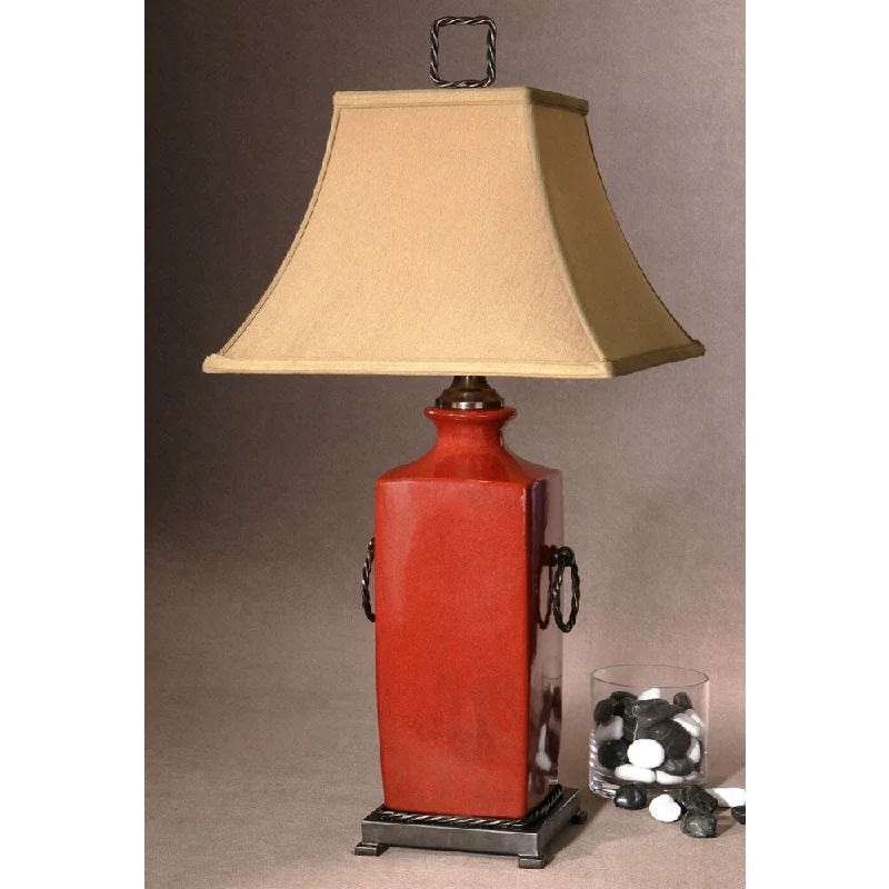 fabric table lamps with a linen shade for a relaxed and breathable lookfabric table lamps with a linen shade for a relaxed and breathable lookUttermost Rocco Metal and Ceramic Table Lamp