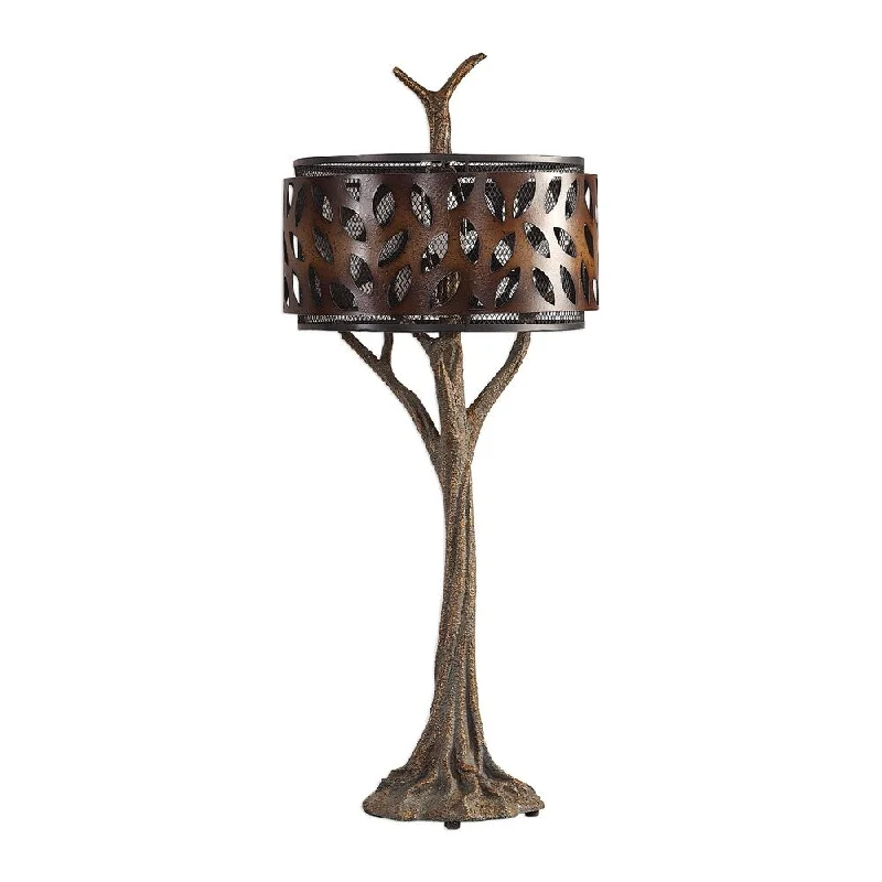 gothic style table lamps with dark finishes for a mysterious lookgothic style table lamps with dark finishes for a mysterious lookUttermost Tremula Antiqued Metallic Gold 1-light Table Lamp - Bronze