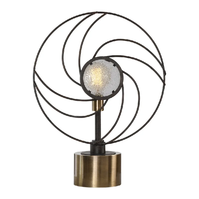 wooden table lamps with natural grain for a warm and organic feelwooden table lamps with natural grain for a warm and organic feelUttermost Ventilador Antique Brass Plated 1-light Accent Lamp
